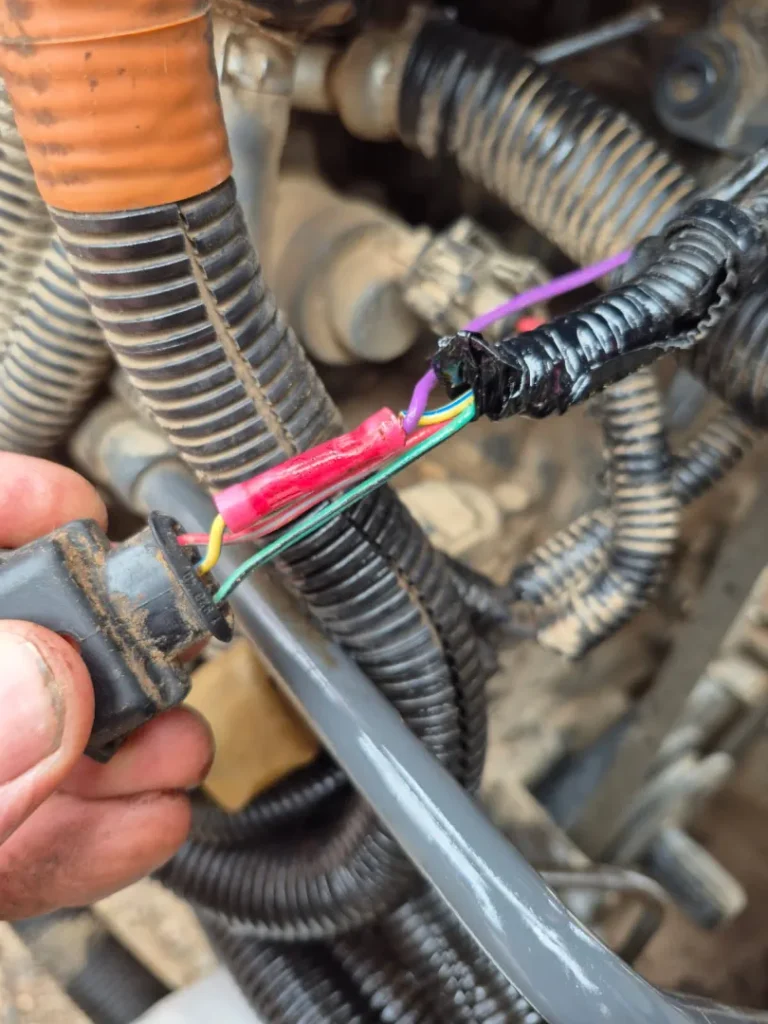 Kubota emulator fuel rail connection wiring detail