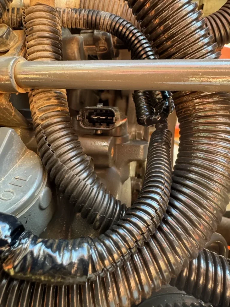 Kubota emulator fuel rail sensor location inside engine compartment